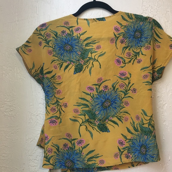 Madewell Silk Side-Tie Wrap Top - Picture 6 of 9